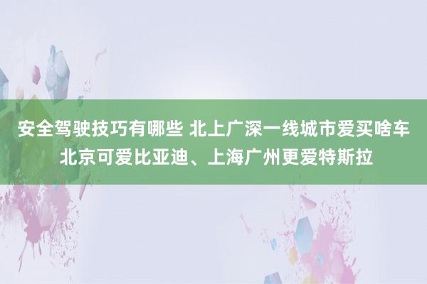 安全驾驶技巧有哪些 北上广深一线城市爱买啥车 北京可爱比亚迪、上海广州更爱特斯拉