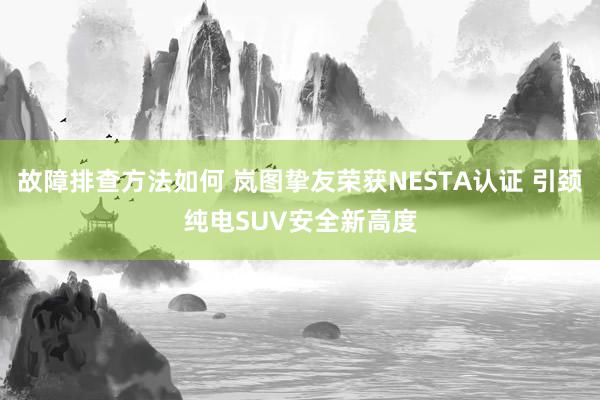 故障排查方法如何 岚图挚友荣获NESTA认证 引颈纯电SUV安全新高度