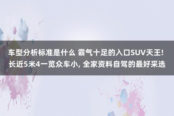 车型分析标准是什么 霸气十足的入口SUV天王! 长近5米4一览众车小, 全家资料自驾的最好采选