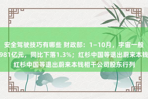 安全驾驶技巧有哪些 财政部：1—10月，宇宙一般寰球预算收入184981亿元，同比下落1.3%；红杉中国等退出蔚来本钱相干公司股东行列